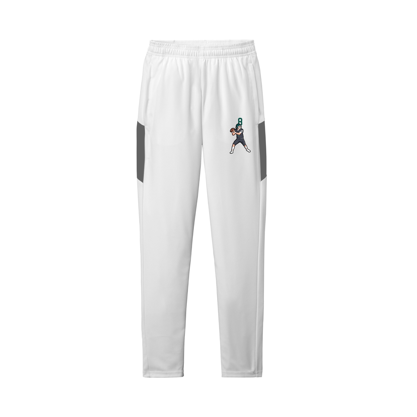 Team Travel Pant — Number Top in White/Grey