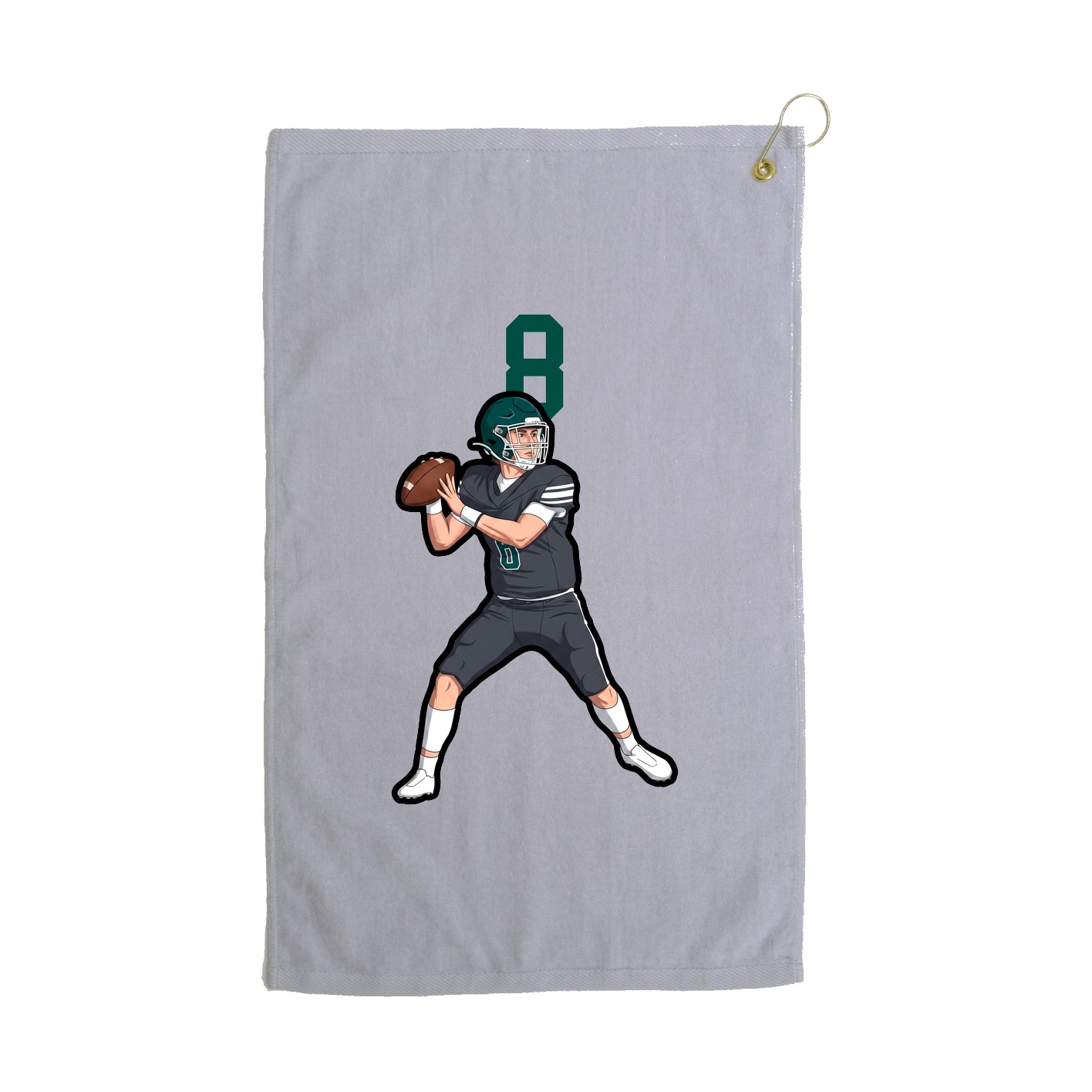Golf Towel — Number Top in Grey