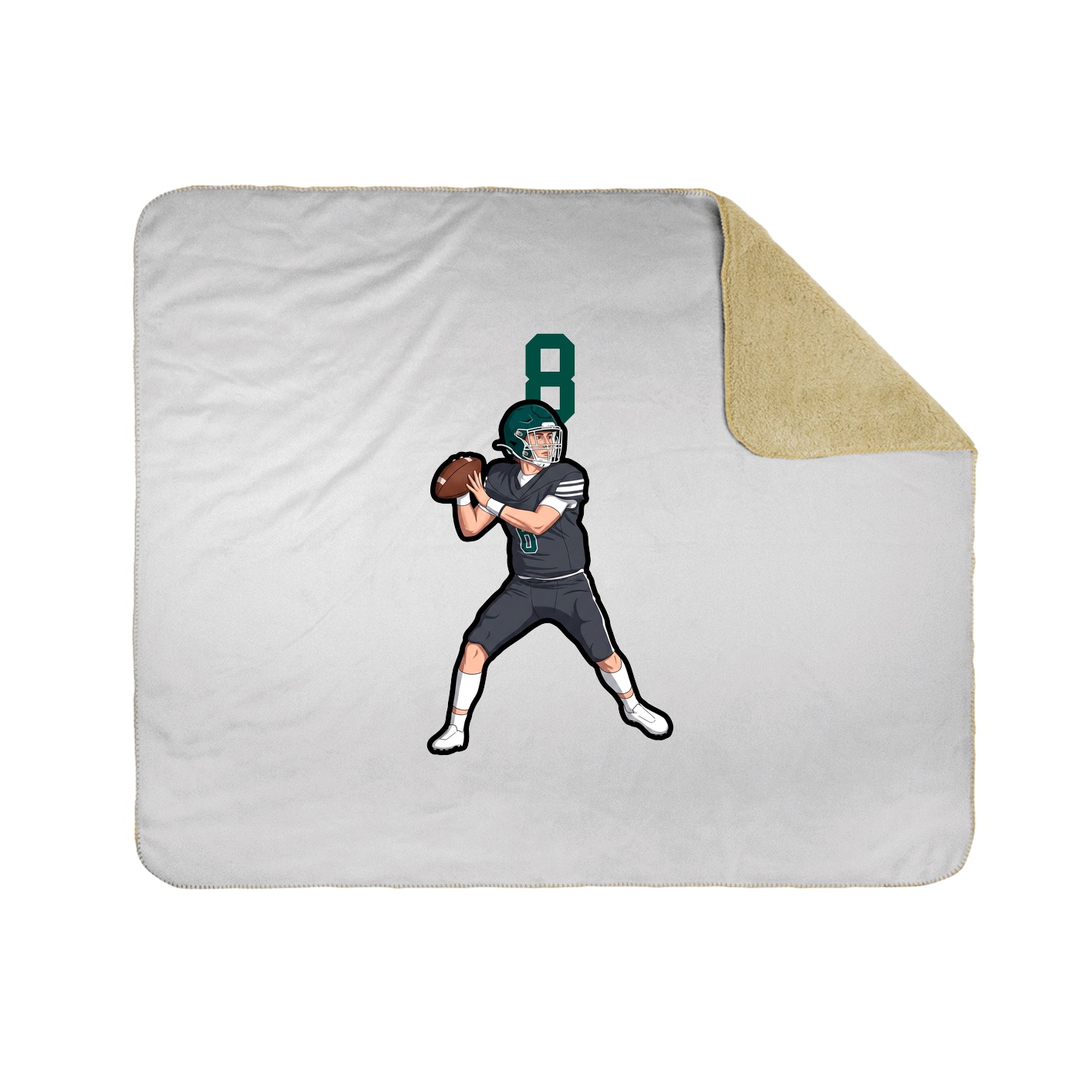 Throw Blanket — Number Top in White