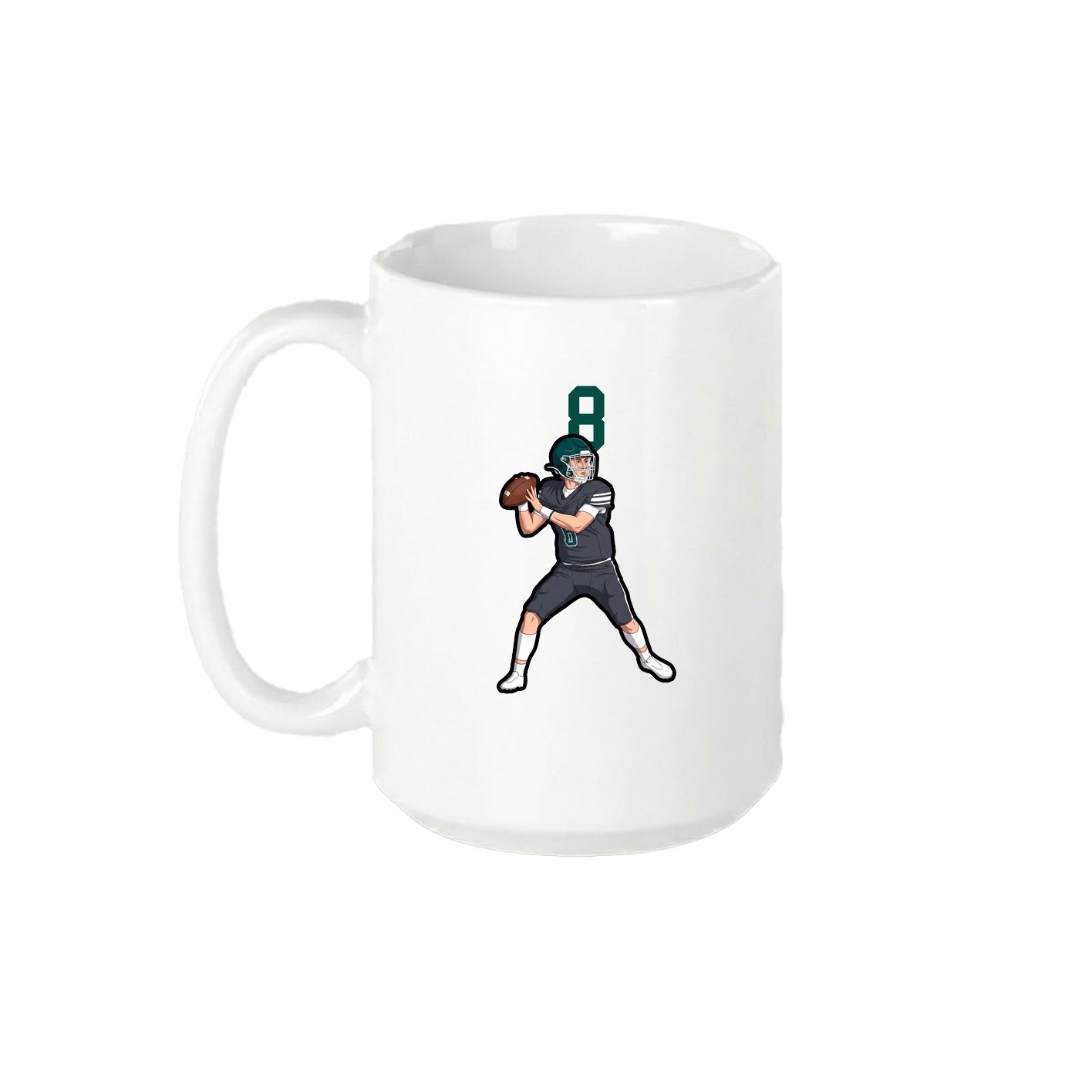 15oz Coffee Mug — Number Top in White