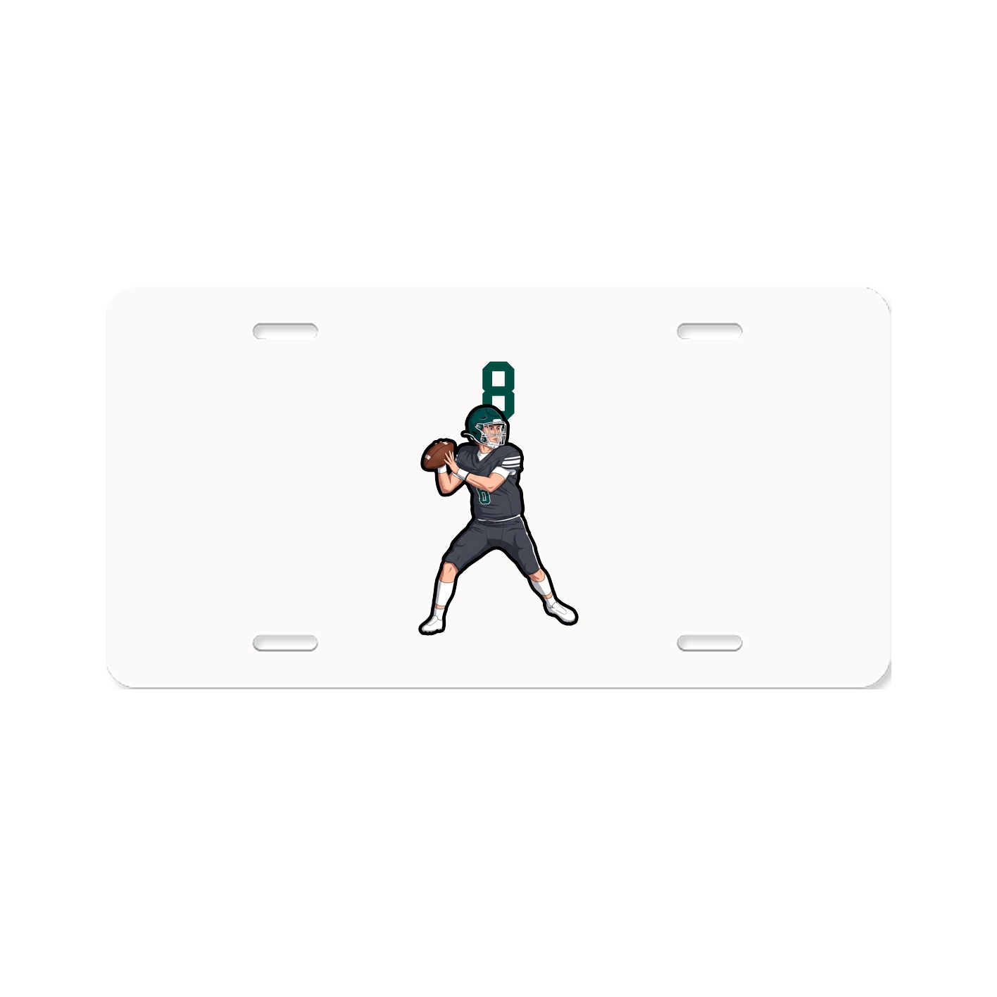 License Plate — Number Top in Classic