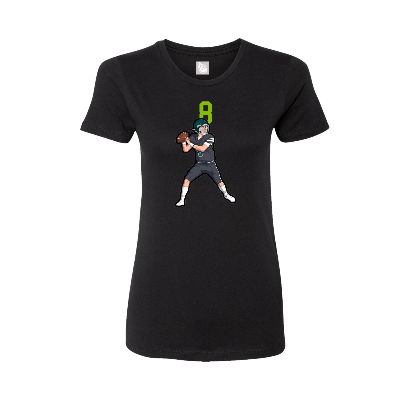 Womens Tee — Number Top in Black