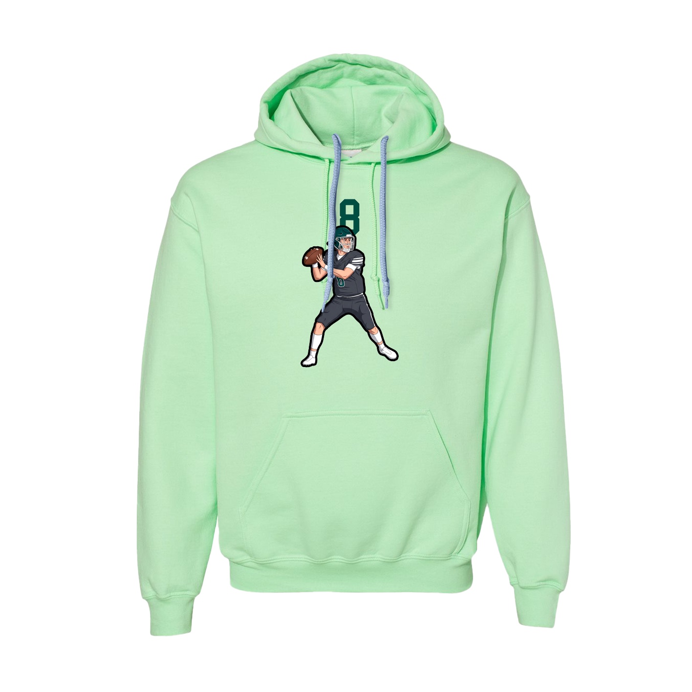 Hoodie — Number Top in Green