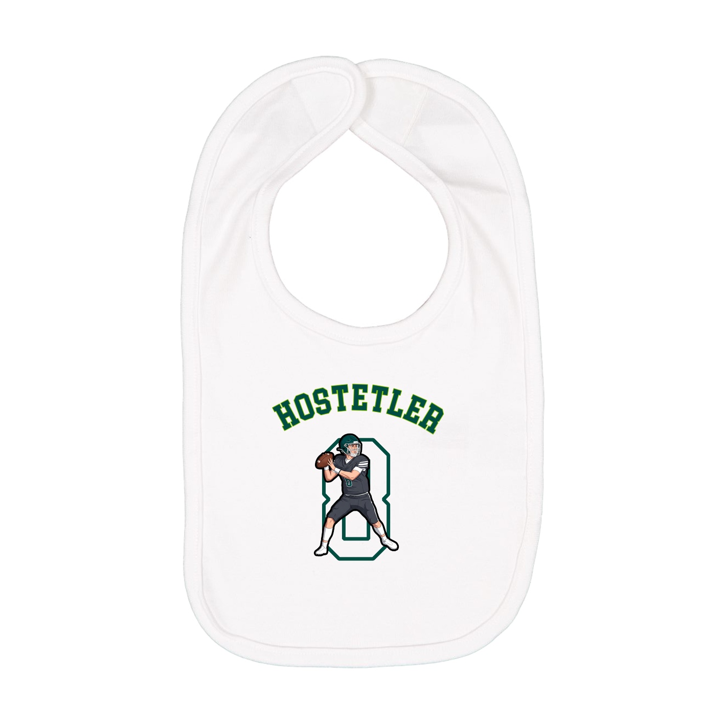 Infant Bib — Shirsey Arch in White