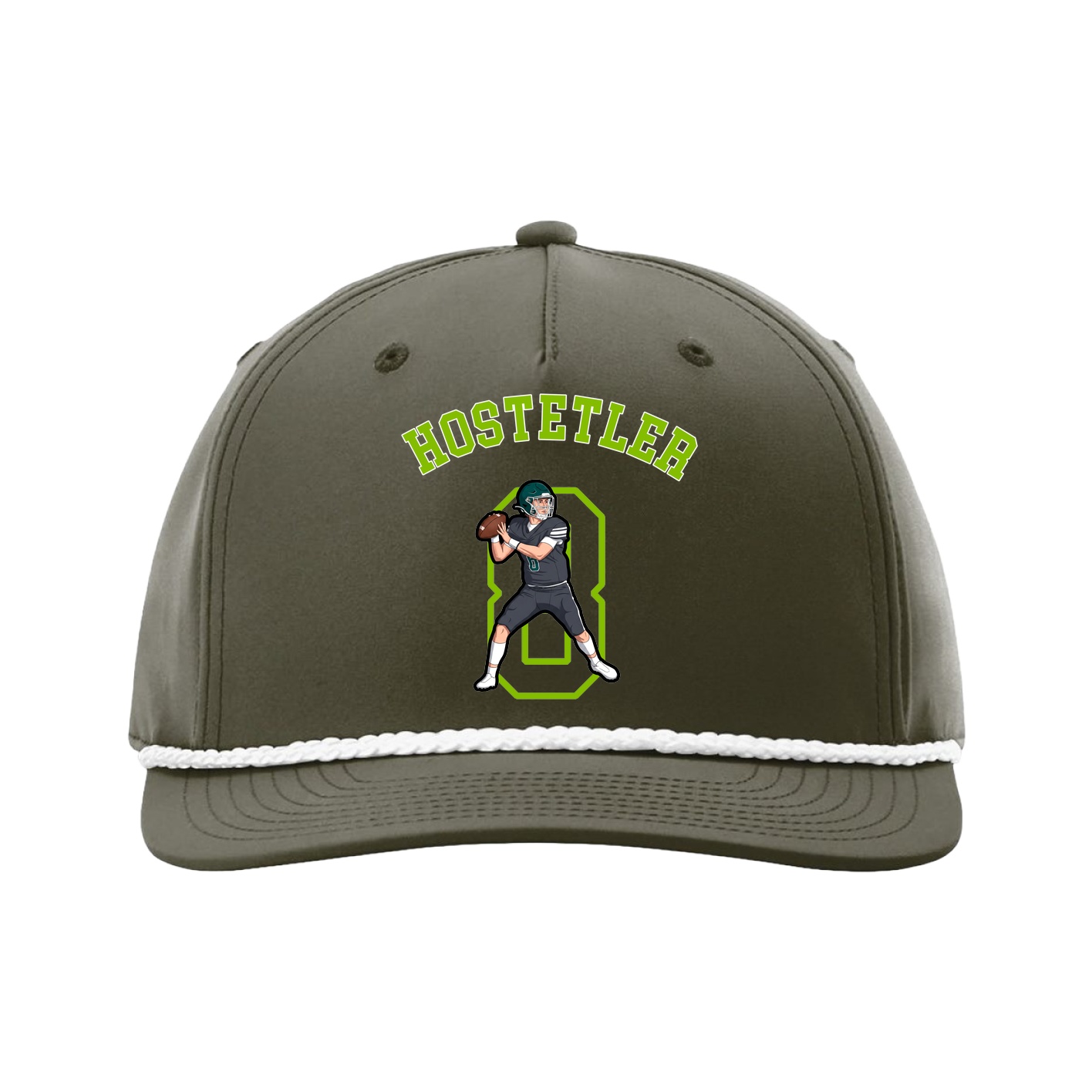 Five-Panel Classic Rope Cap — Shirsey Arch in Green