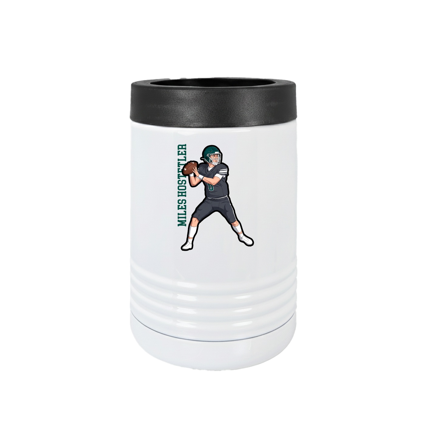 Beverage Holder — Name Vertical in White