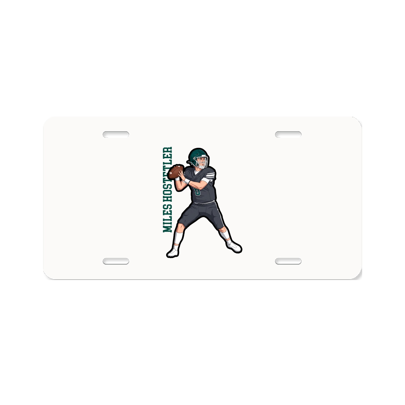License Plate — Name Vertical in Classic