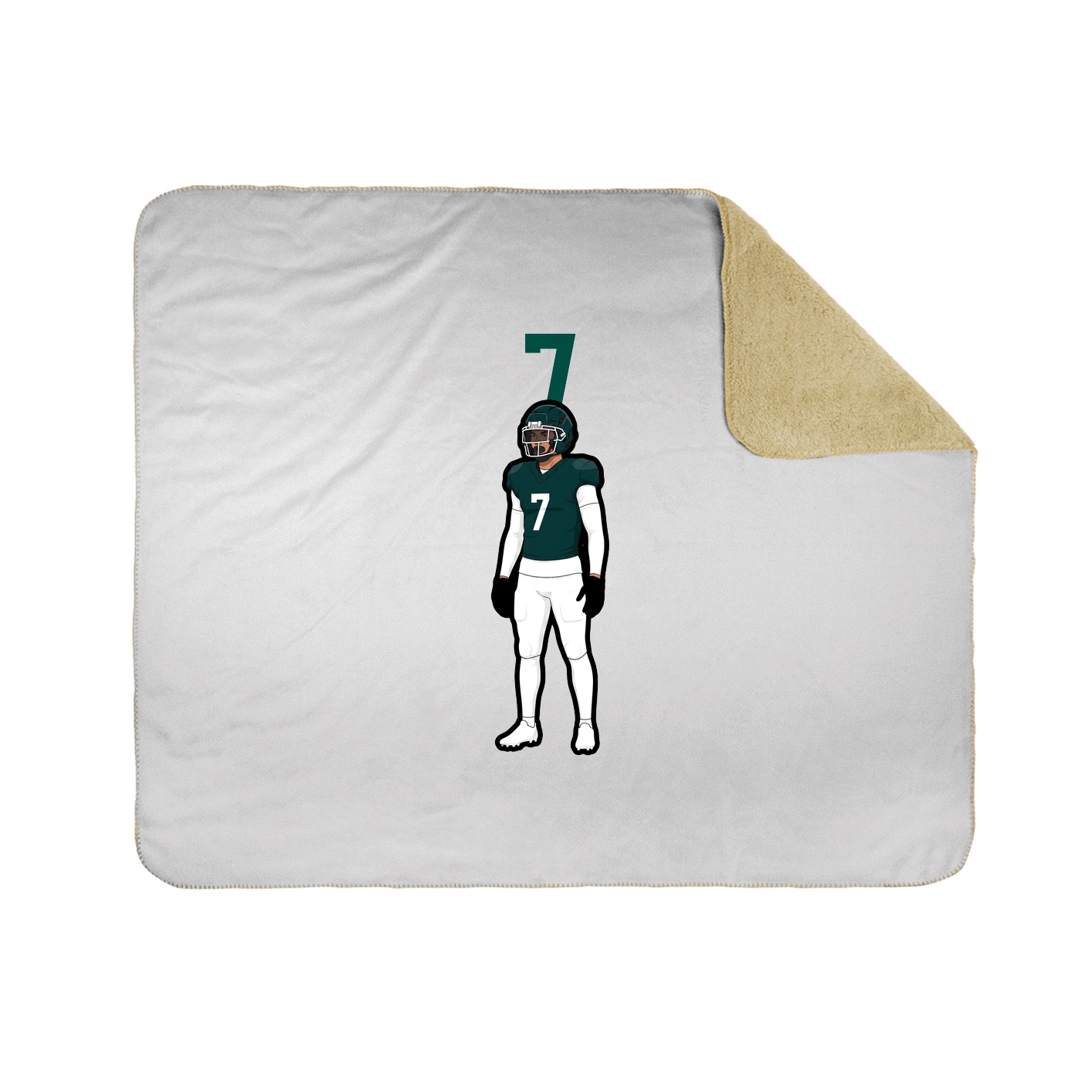 Throw Blanket — Number Top in White