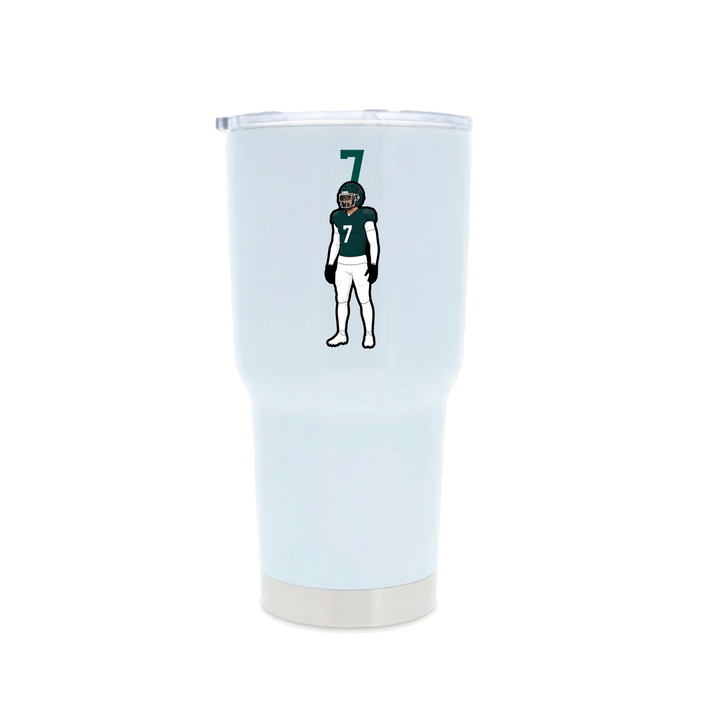 30oz Stainless Steel Tumbler — Number Top in White