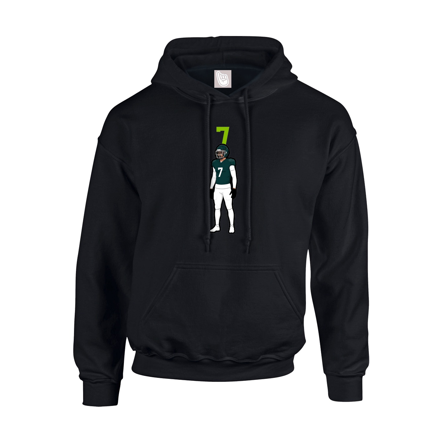Youth Hoodie — Number Top in Black