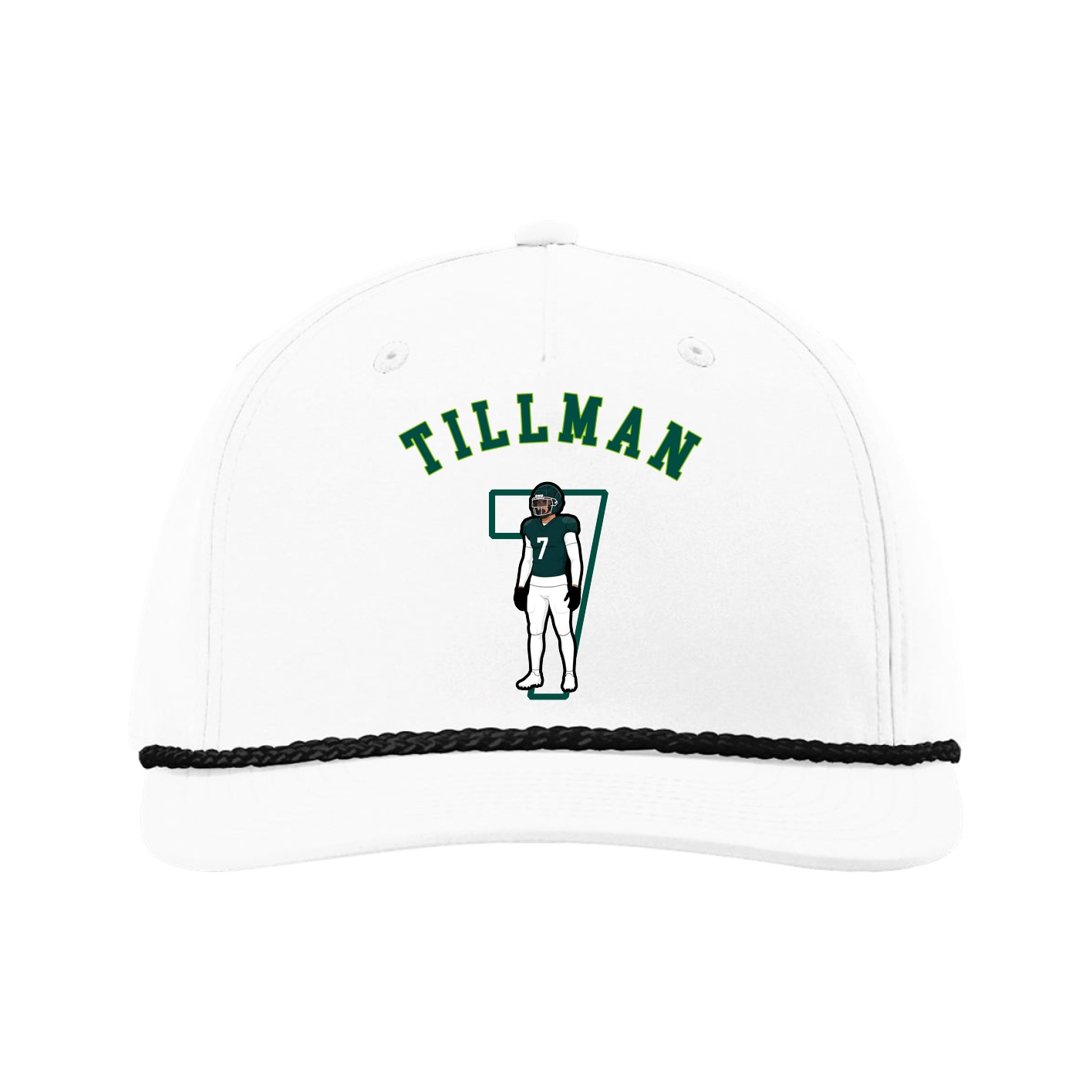 Five-Panel Classic Rope Cap — Shirsey Arch in White