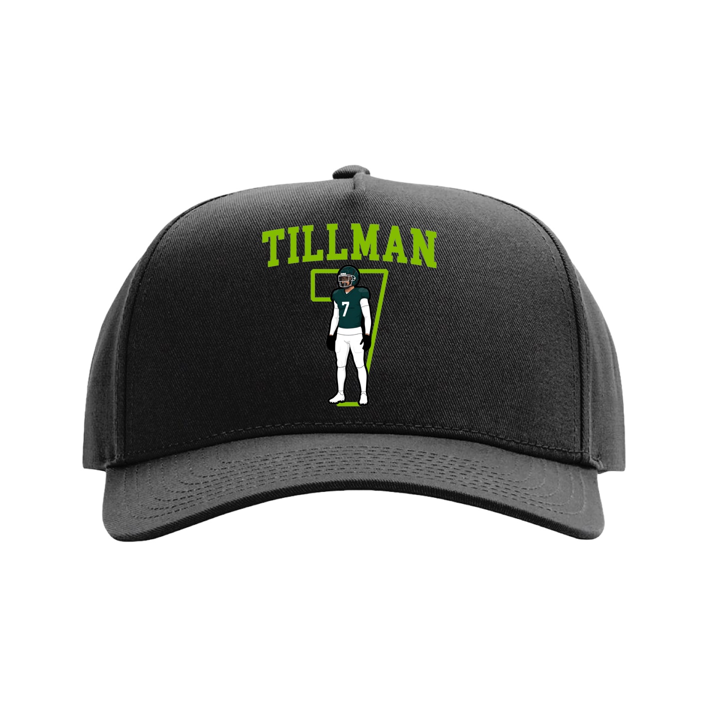 Full Fabric Five-Panel Champ Cap — Shirsey in Black