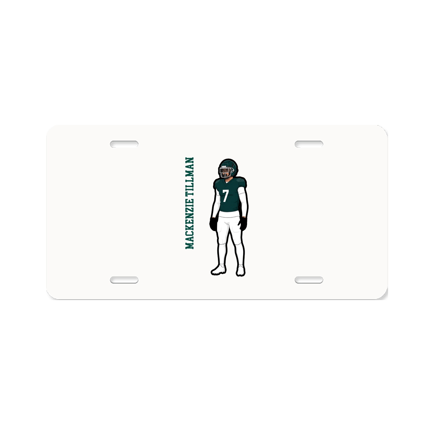 License Plate — Name Vertical in Classic