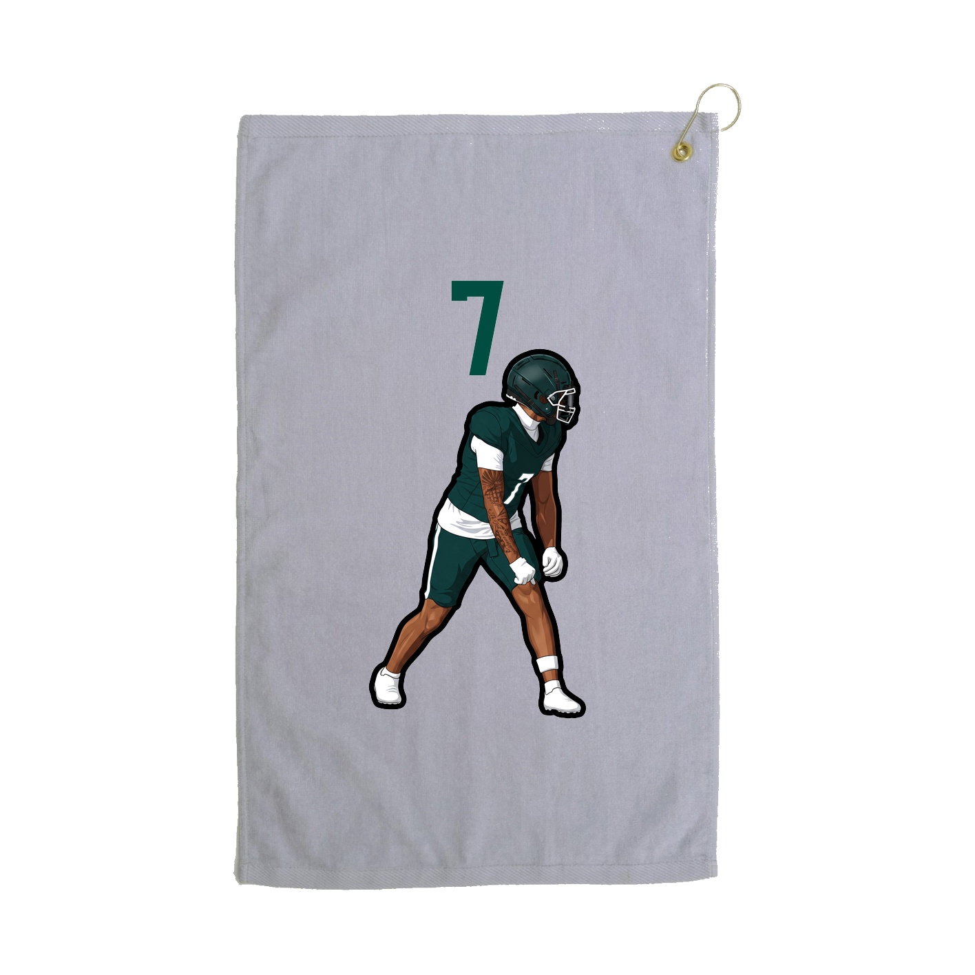 Golf Towel — Number Top in Grey