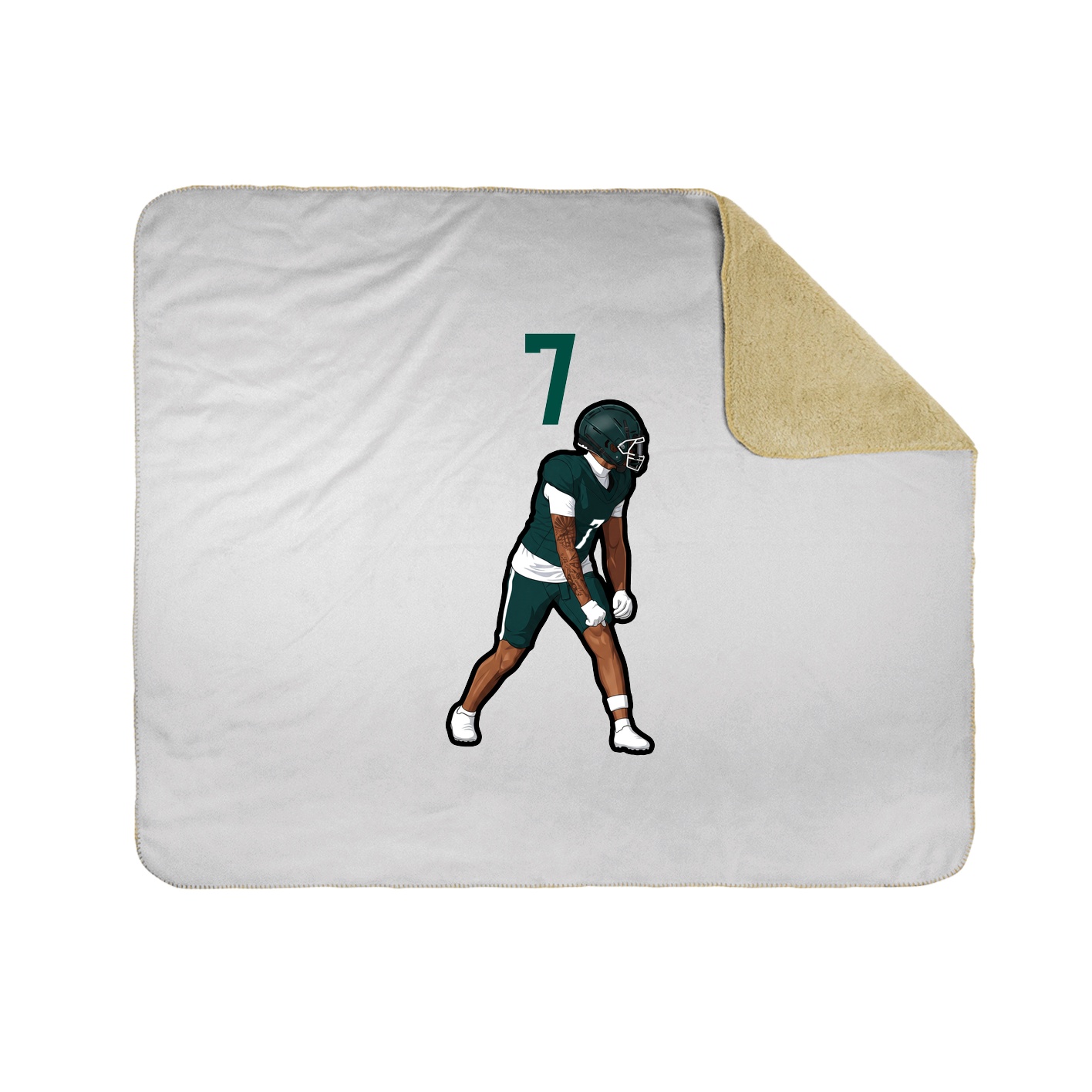 Throw Blanket — Number Top in White