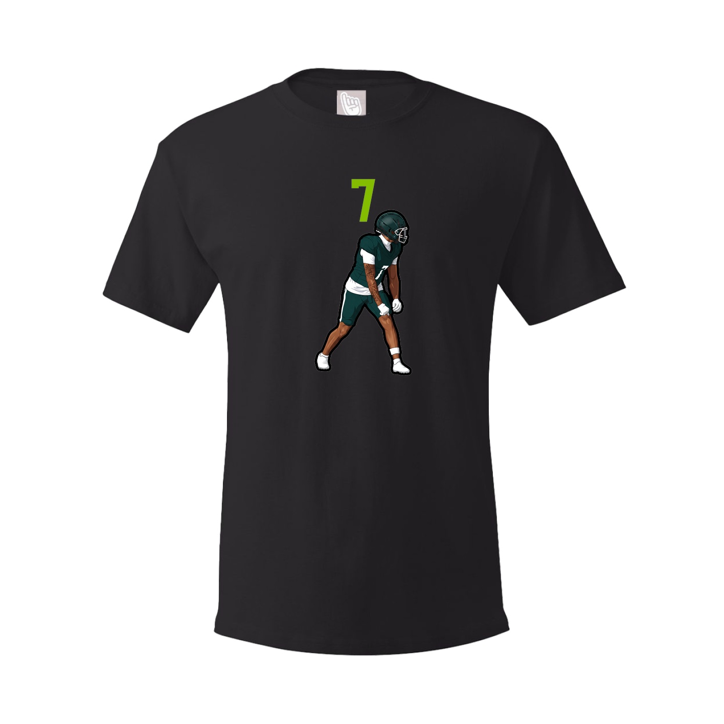 Youth Tee — Number Top in Black