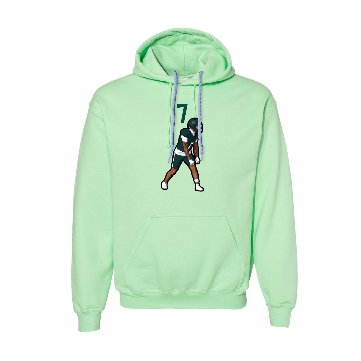 Hoodie — Number Top in Green