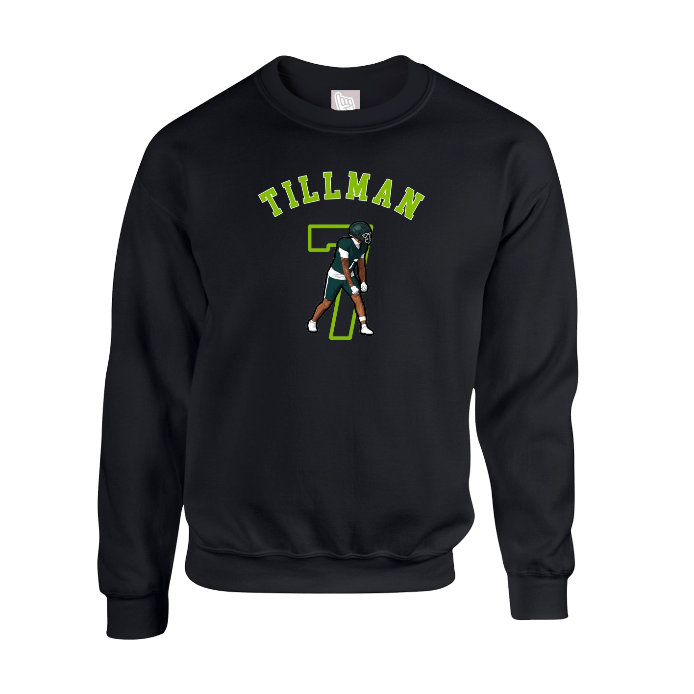 Fleece Crew — Shirsey Arch in Black