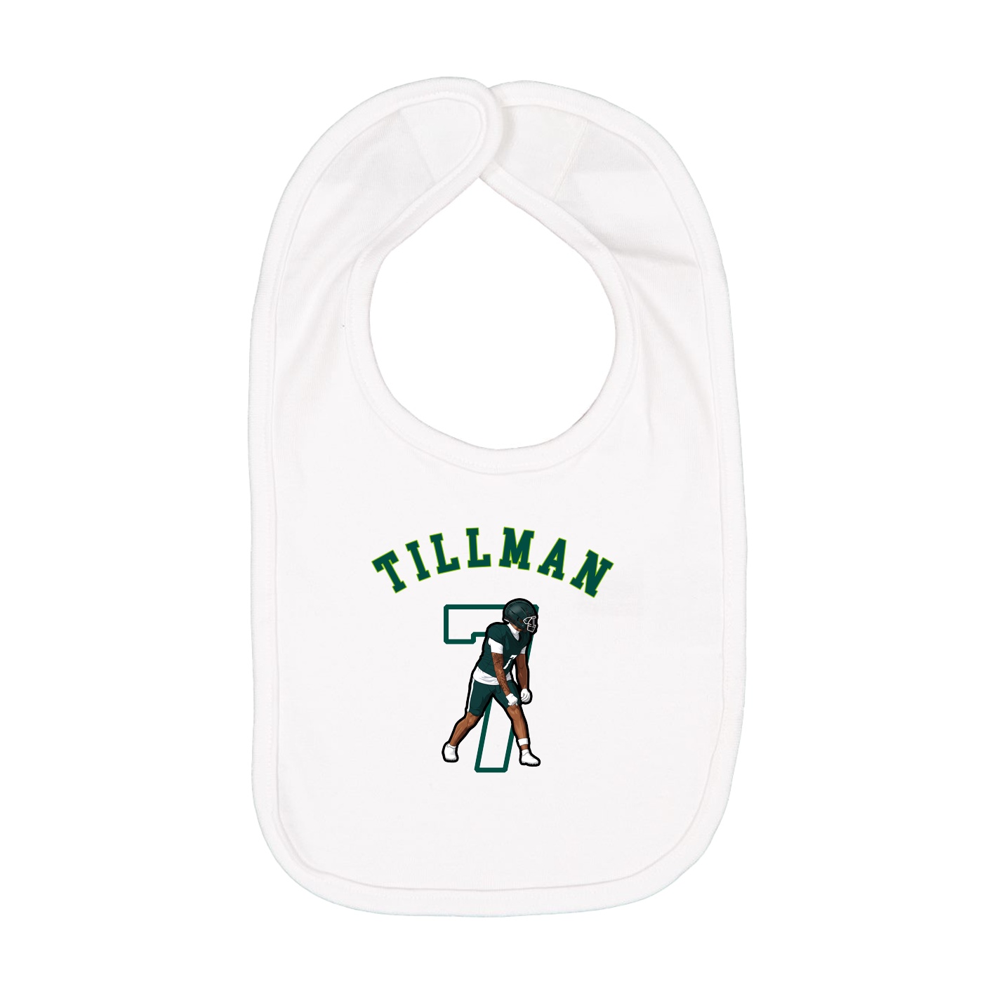 Infant Bib — Shirsey Arch in White