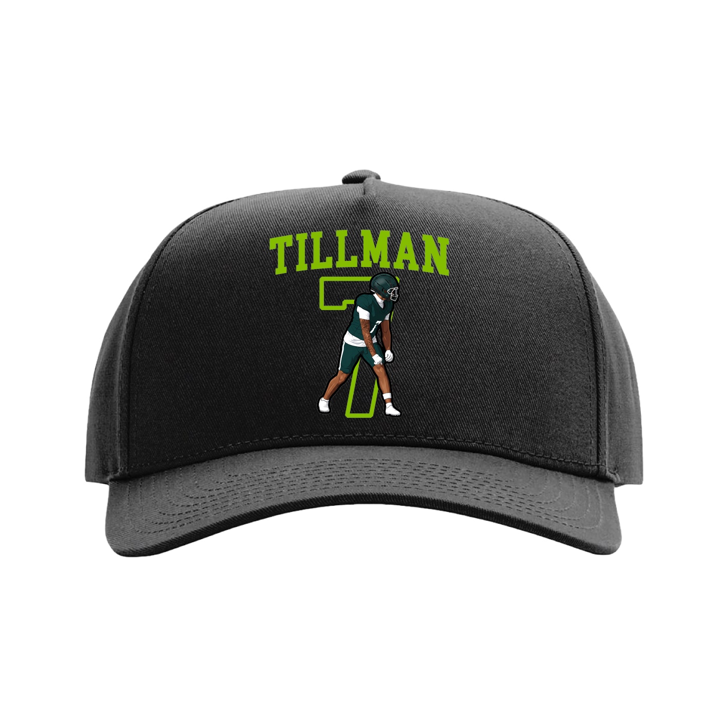 Full Fabric Five-Panel Champ Cap — Shirsey in Black