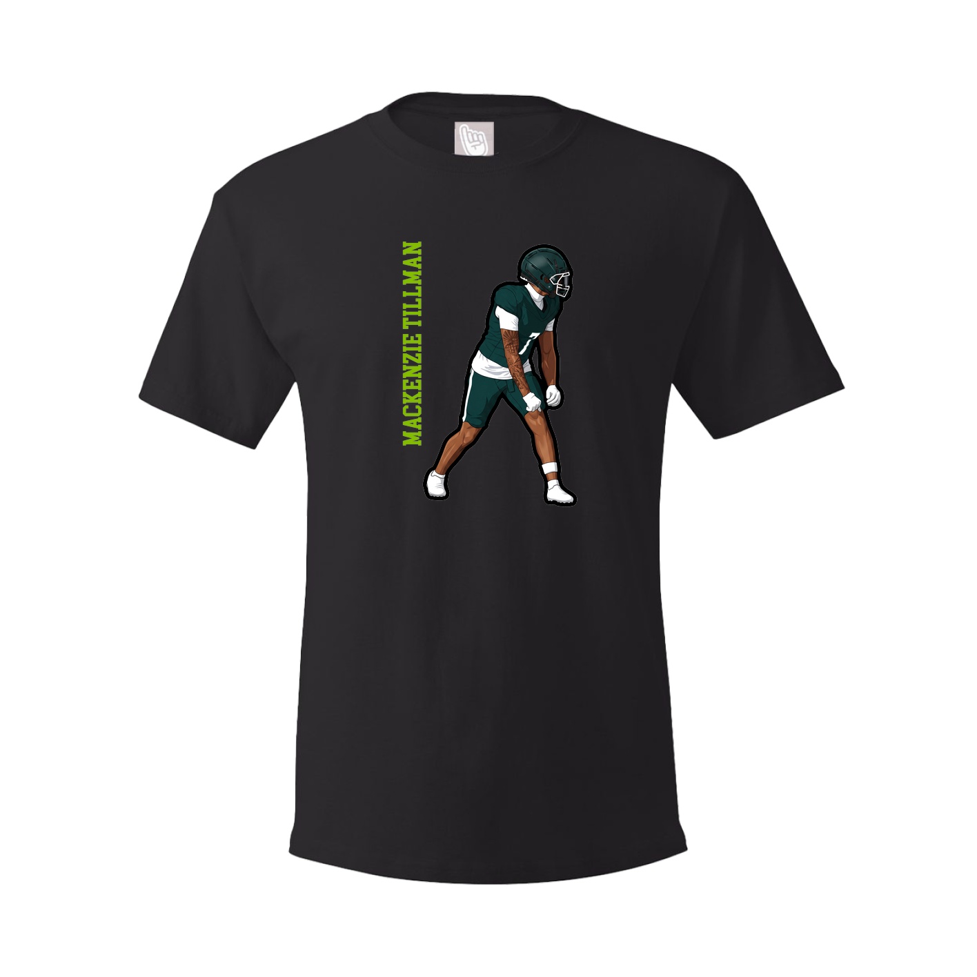 Youth Tee — Name Vertical in Black