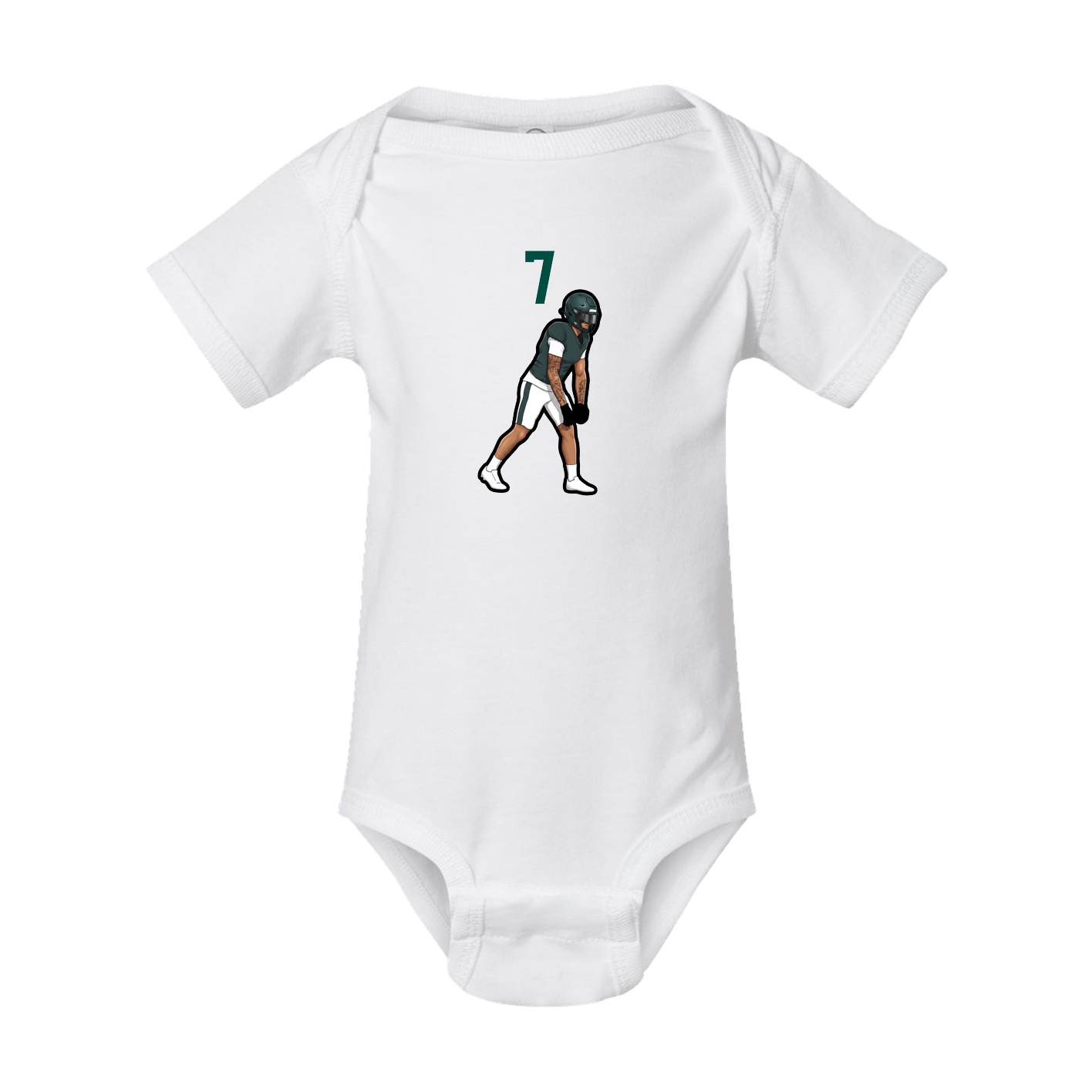 Baby Onesie — Number Top in White
