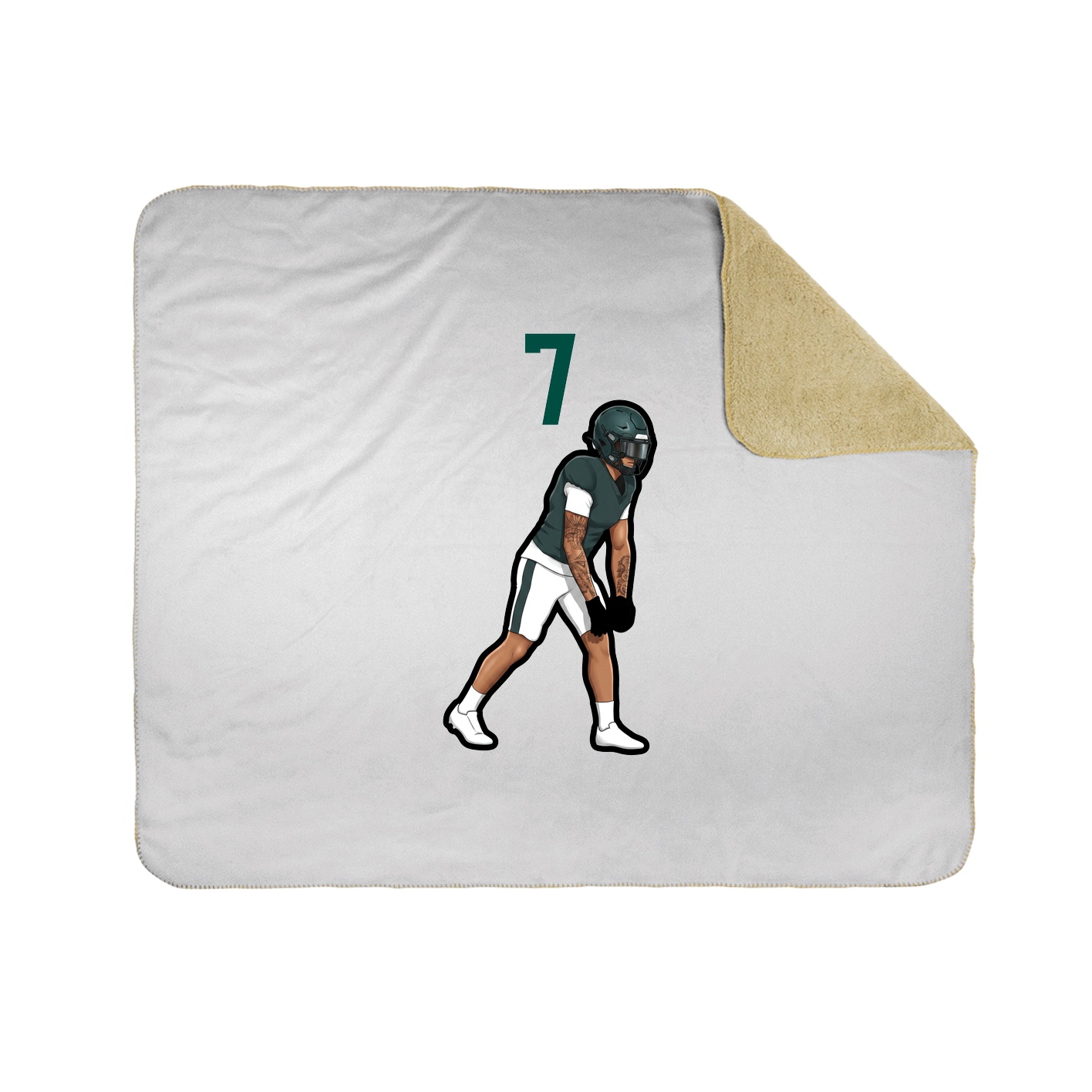 Throw Blanket — Number Top in White