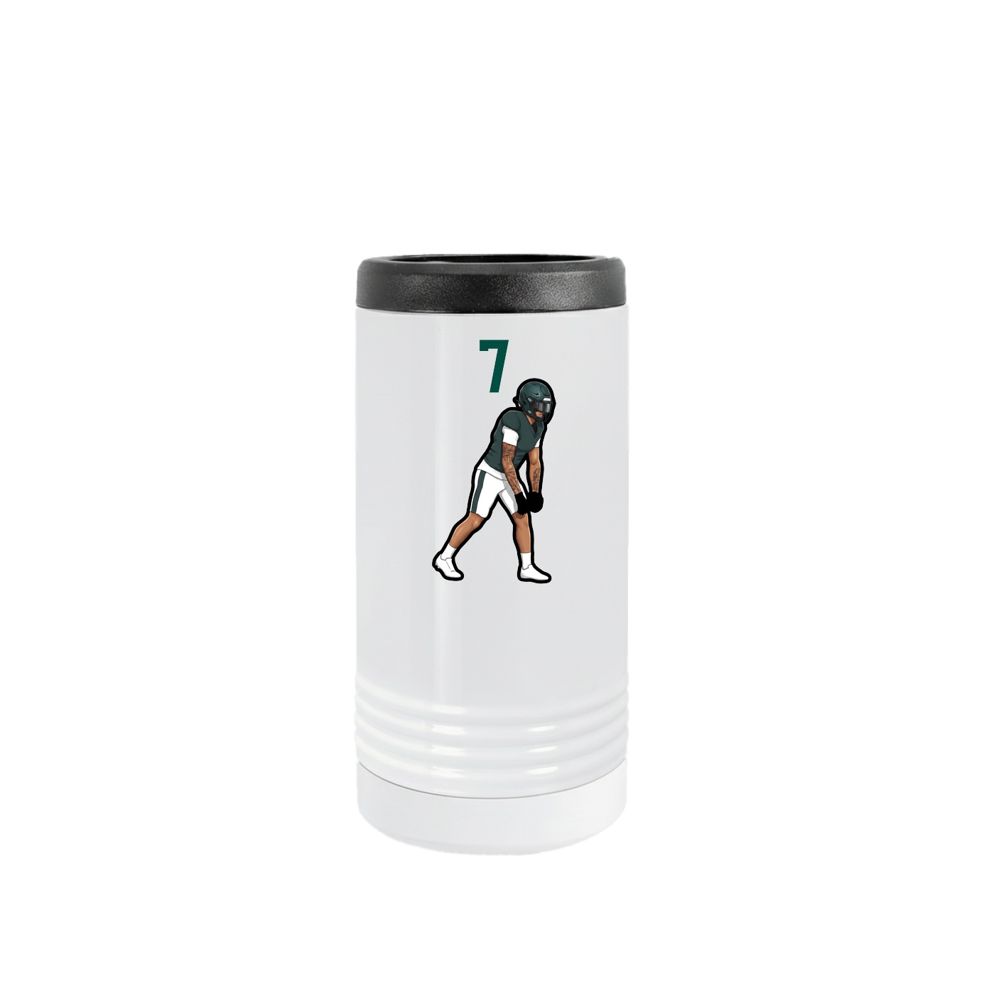 Slim Beverage Holder — Number Top in White