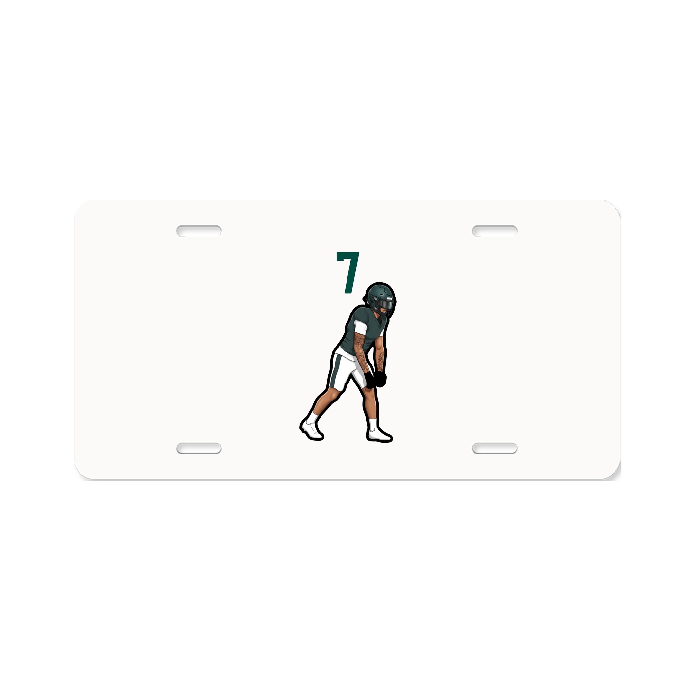 License Plate — Number Top in Classic