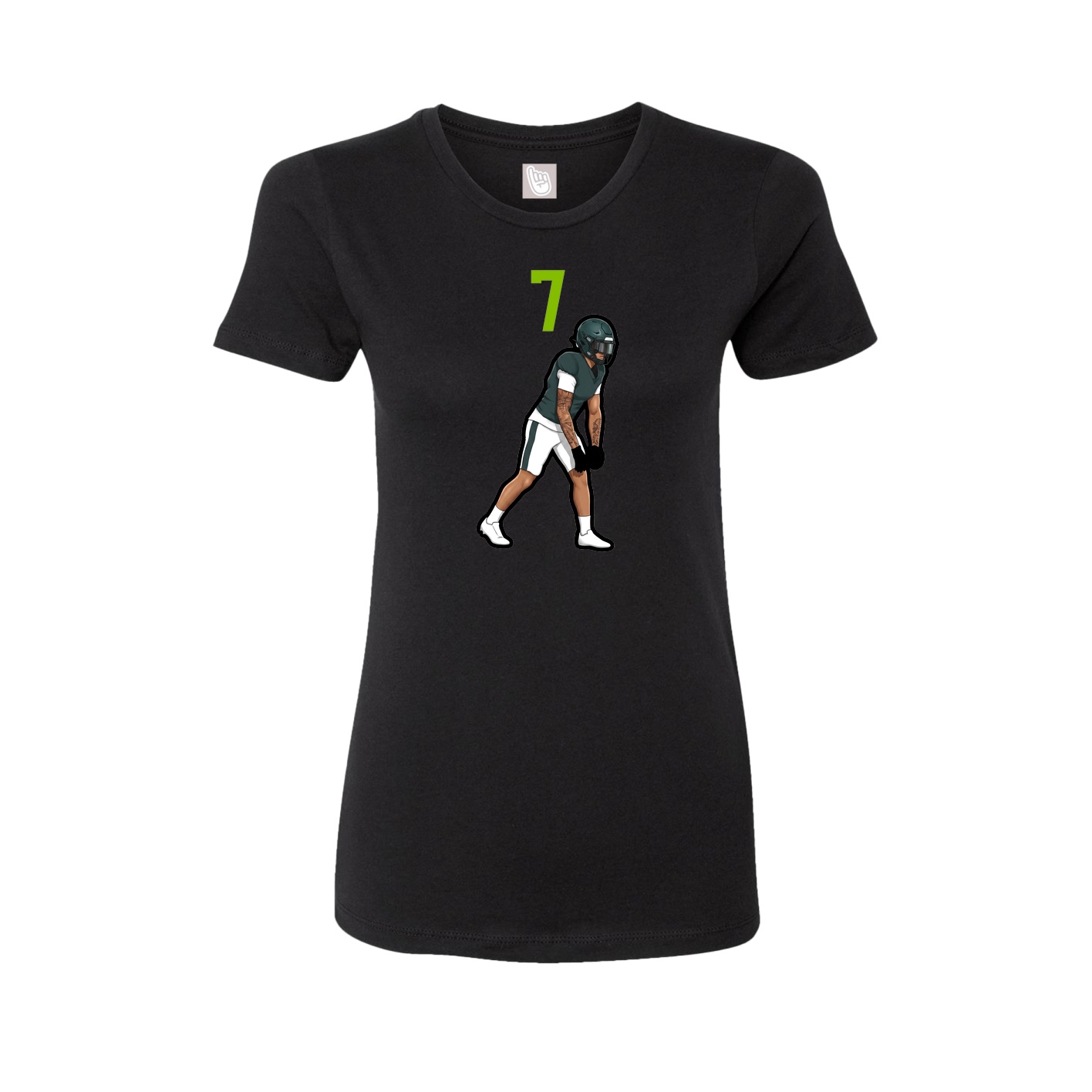 Womens Tee — Number Top in Black