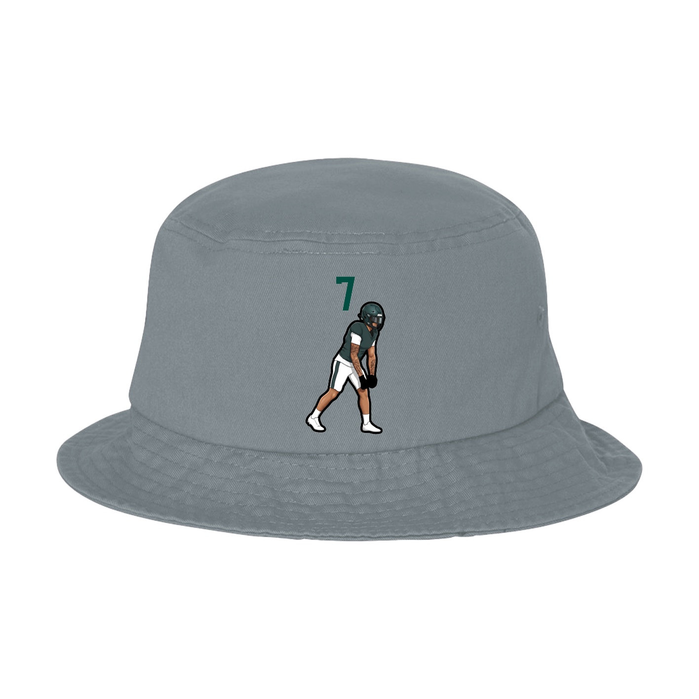 Bucket Cap — Number Top in Grey