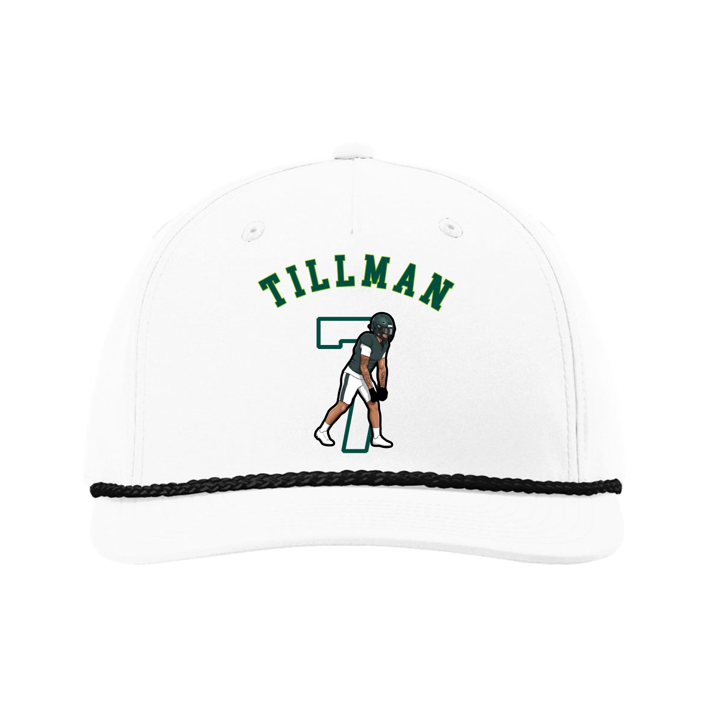 Five-Panel Classic Rope Cap — Shirsey Arch in White