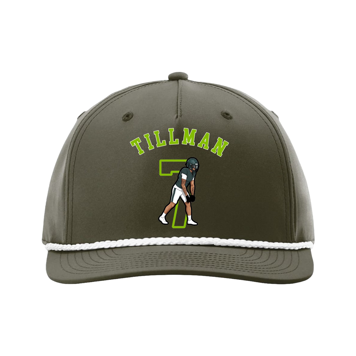 Five-Panel Classic Rope Cap — Shirsey Arch in Green