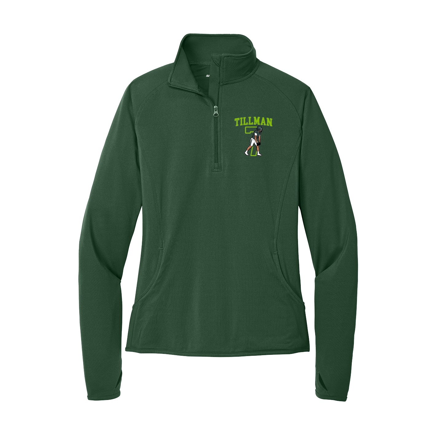 Women's Q-Zip Pullover — Shirsey in Green