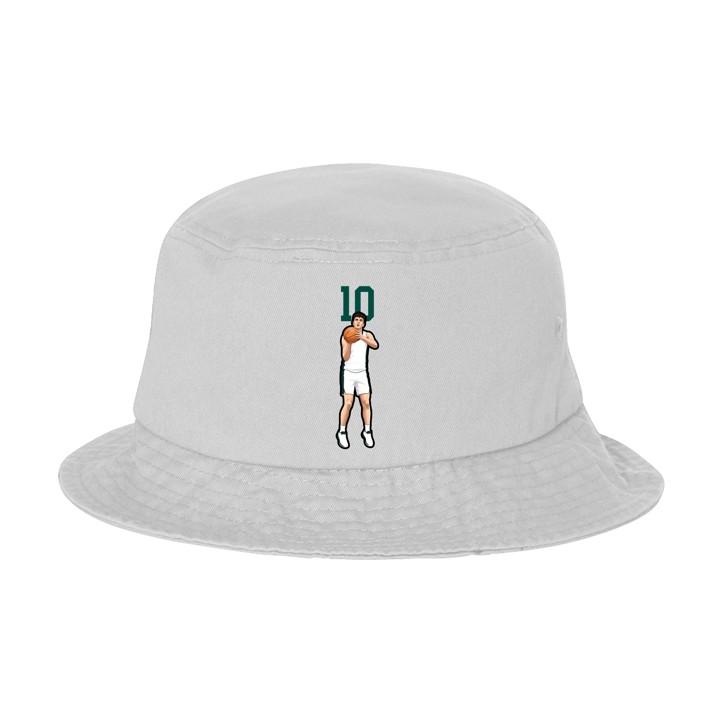Bucket Cap — Number Top in White