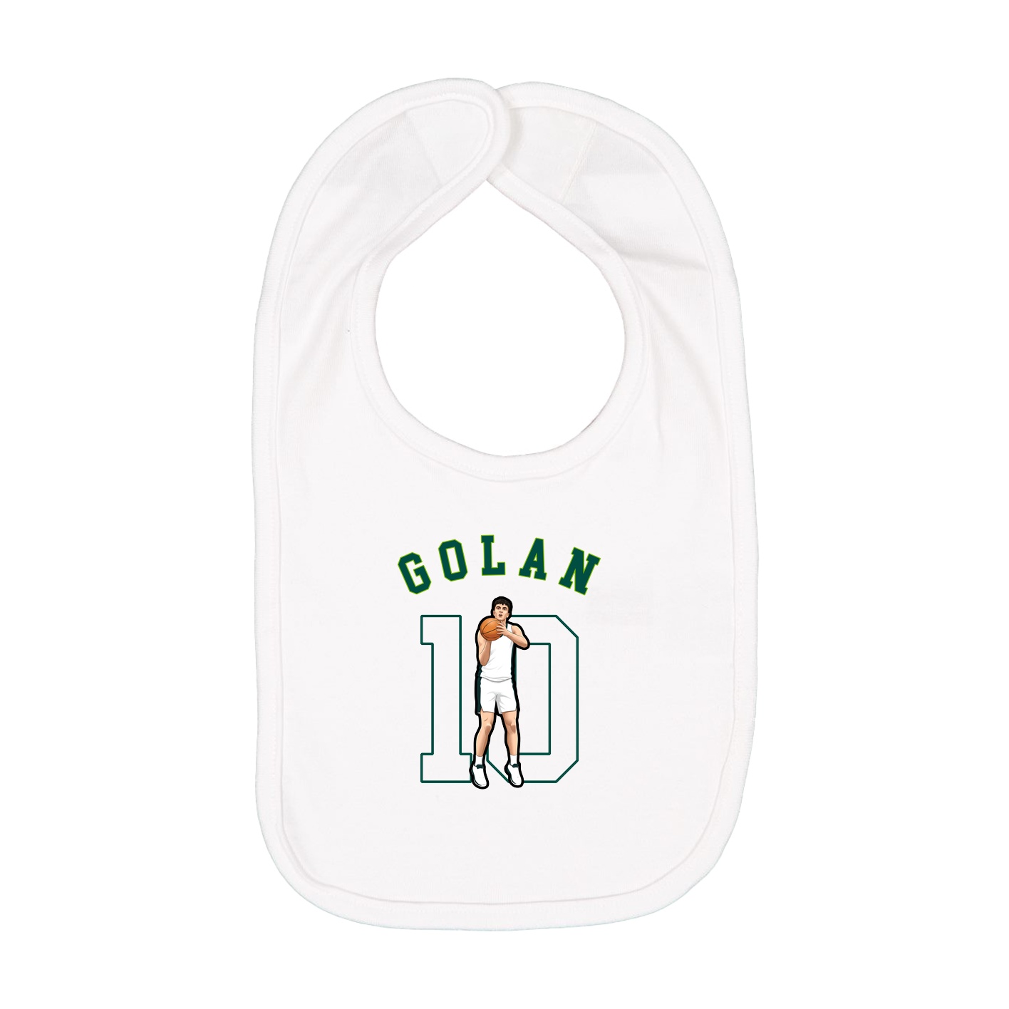 Infant Bib — Shirsey Arch in White