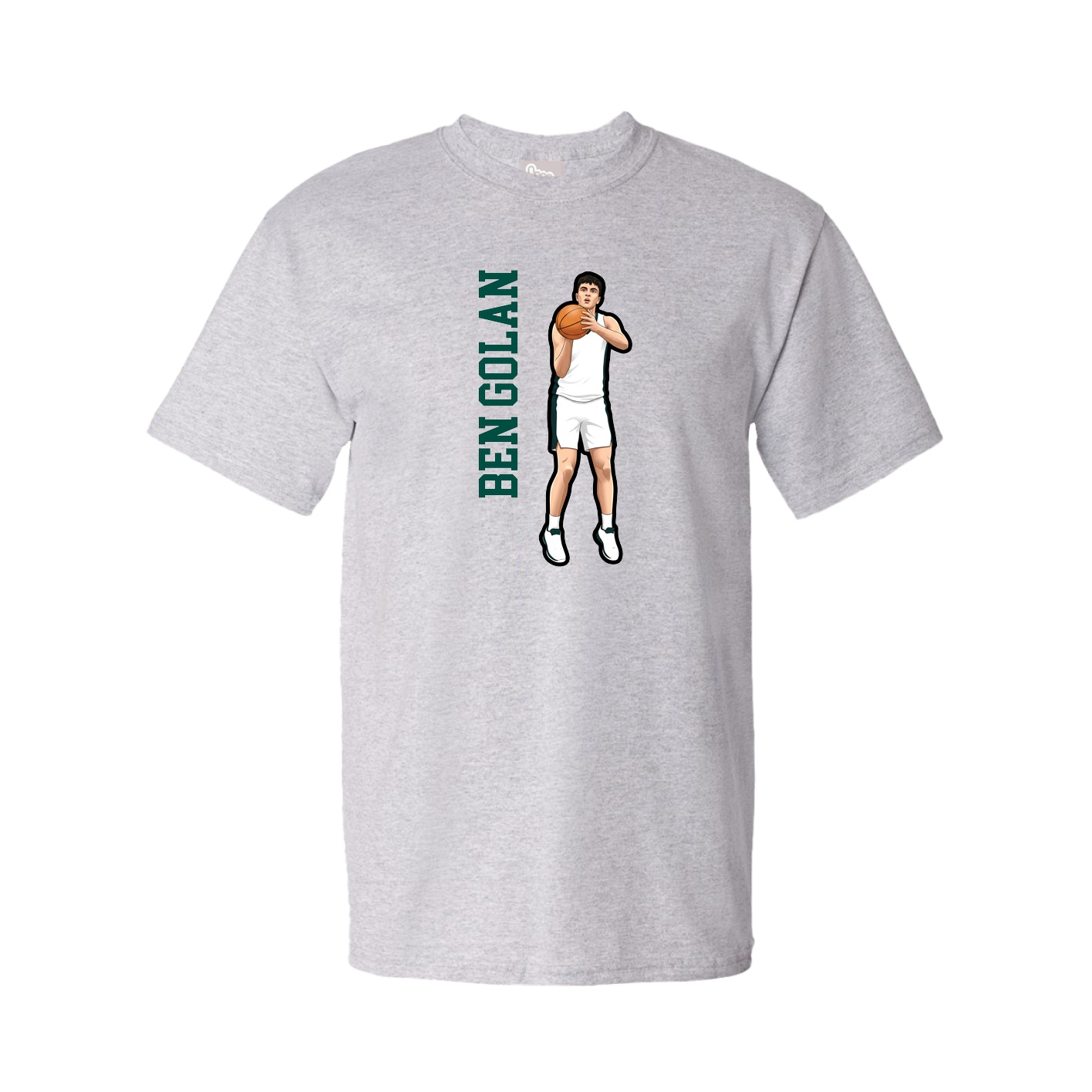 Tee — Name Vertical in Grey
