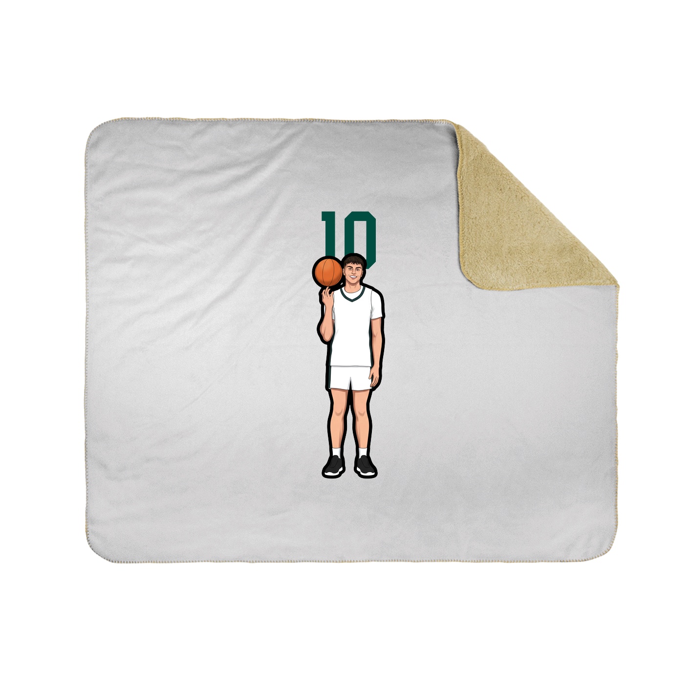 Throw Blanket — Number Top in White