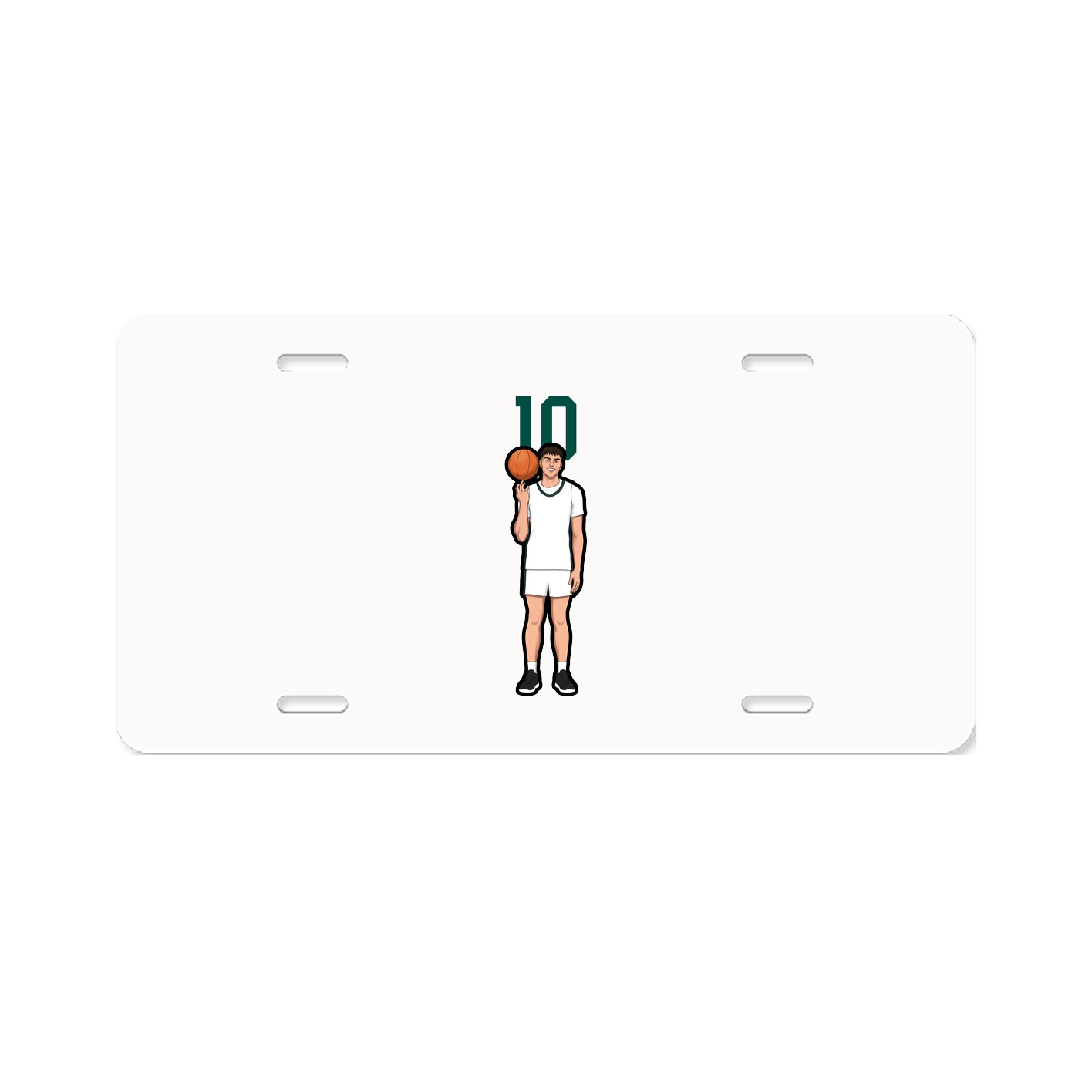 License Plate — Number Top in Classic