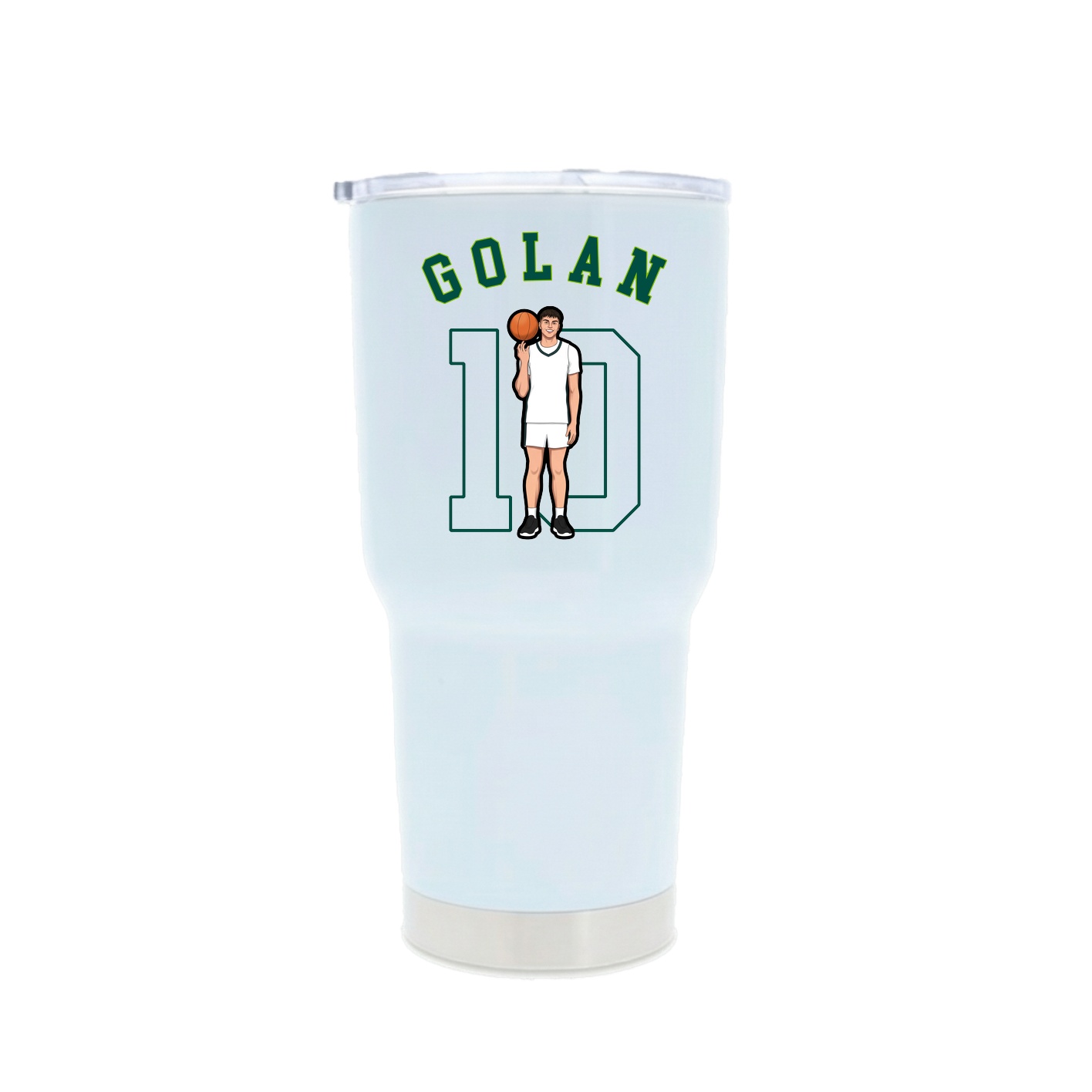 30oz Stainless Steel Tumbler — Shirsey Arch in White
