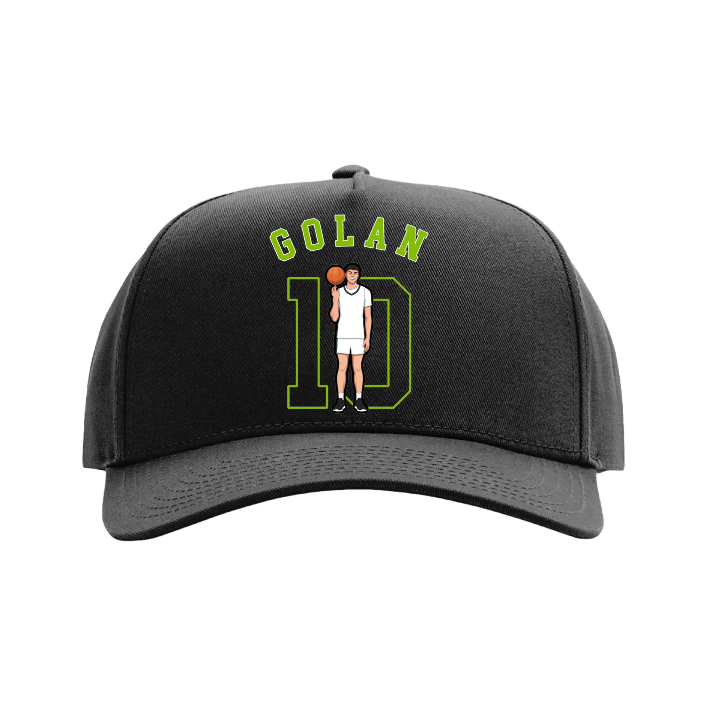 Full Fabric Five-Panel Champ Cap — Shirsey Arch in Black