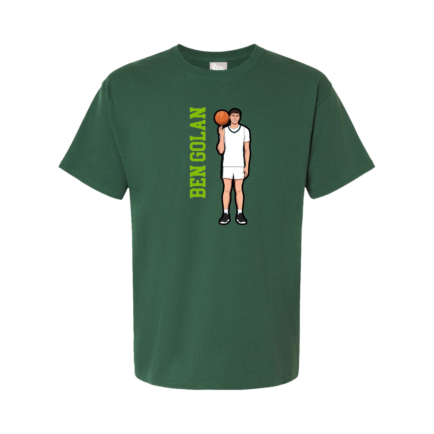 Tee — Name Vertical in Green