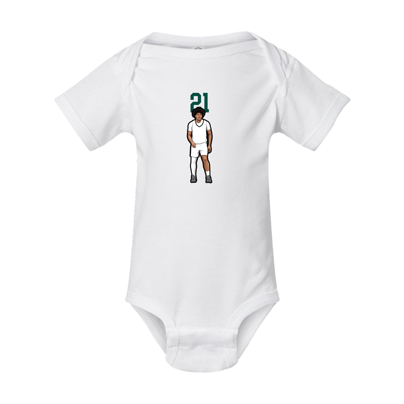 Baby Onesie — Number Top in White