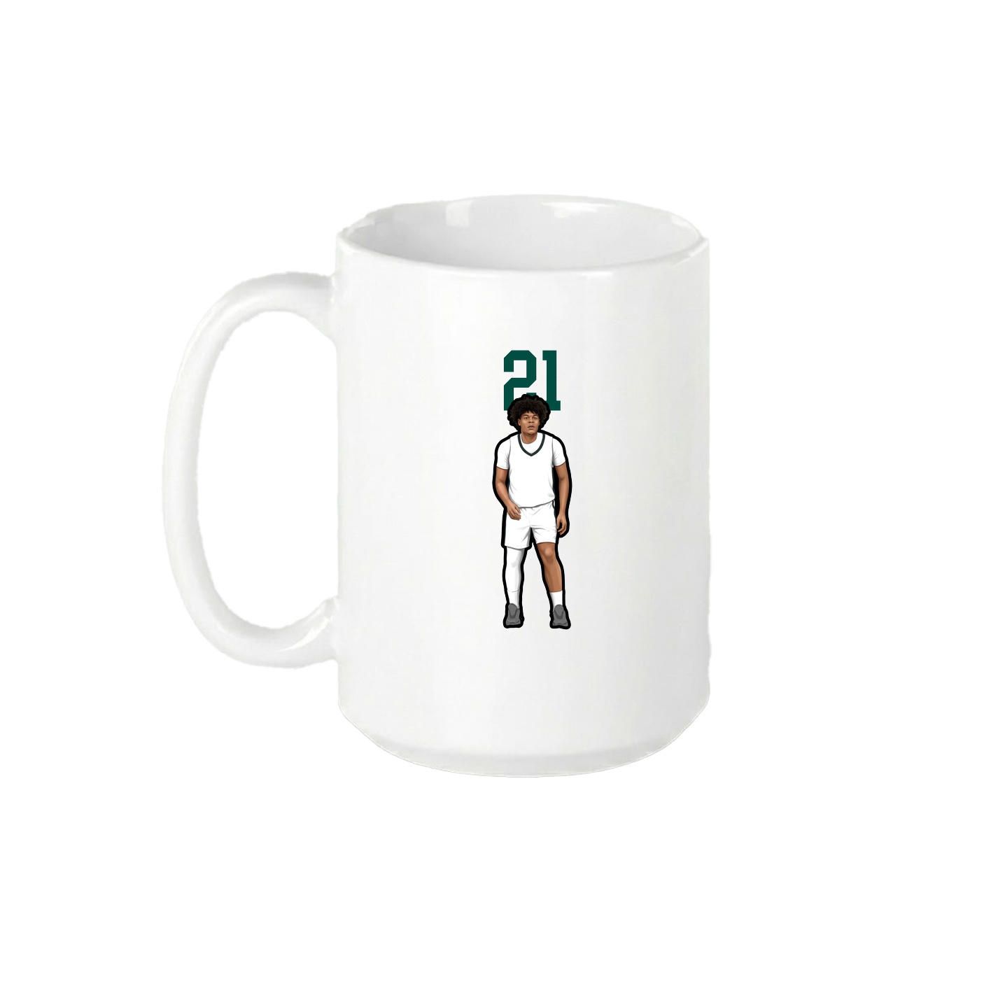 15oz Coffee Mug — Number Top in White