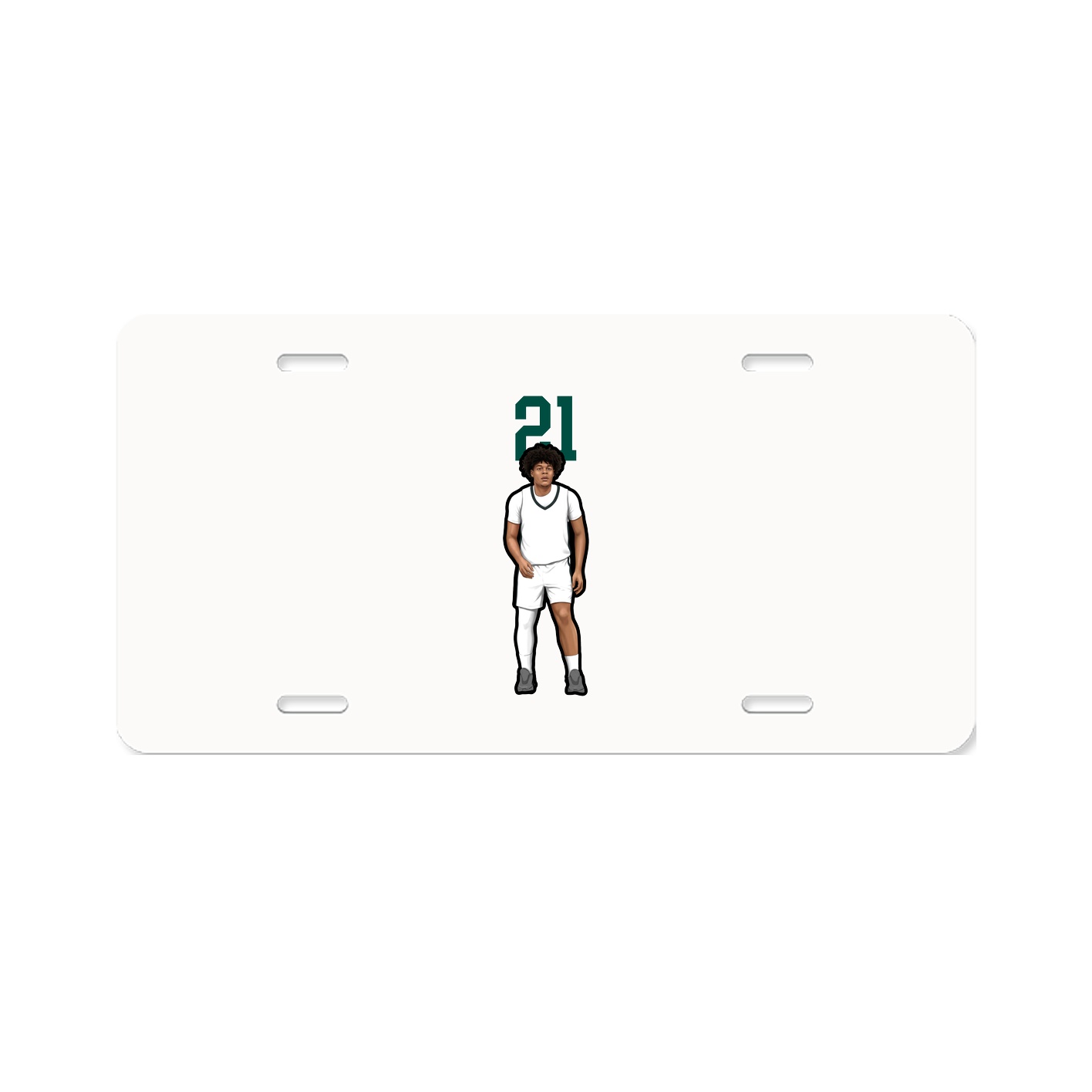 License Plate — Number Top in Classic
