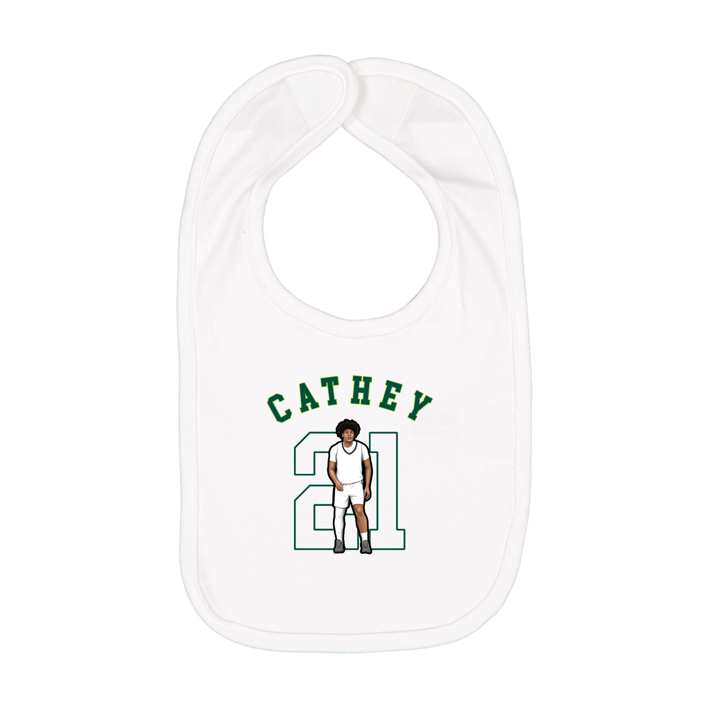 Infant Bib — Shirsey Arch in White