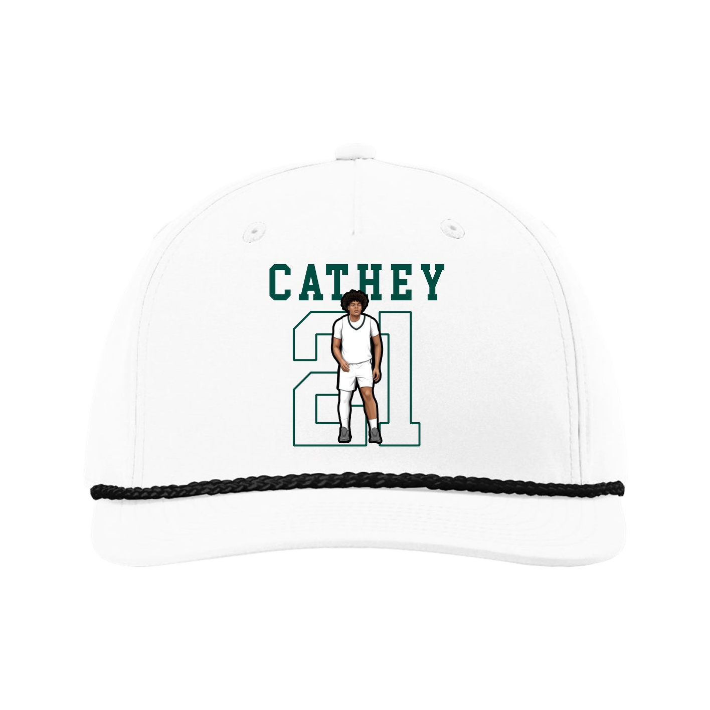 Five-Panel Classic Rope Cap — Shirsey in White