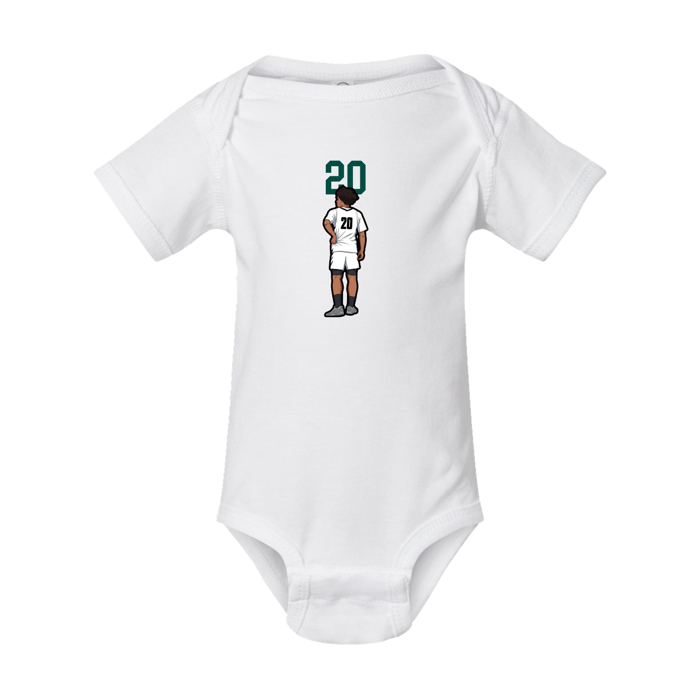Baby Onesie — Number Top in White