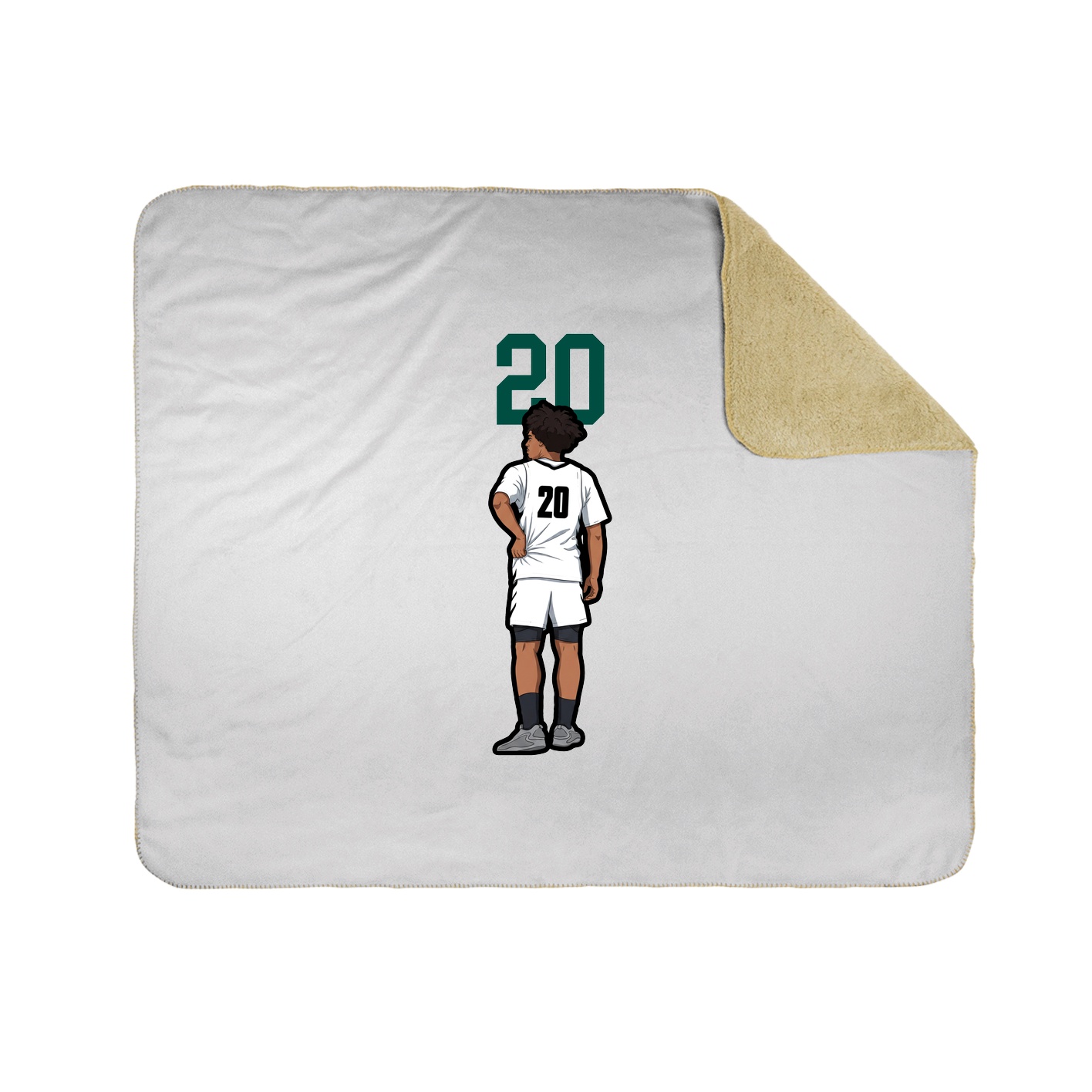 Throw Blanket — Number Top in White