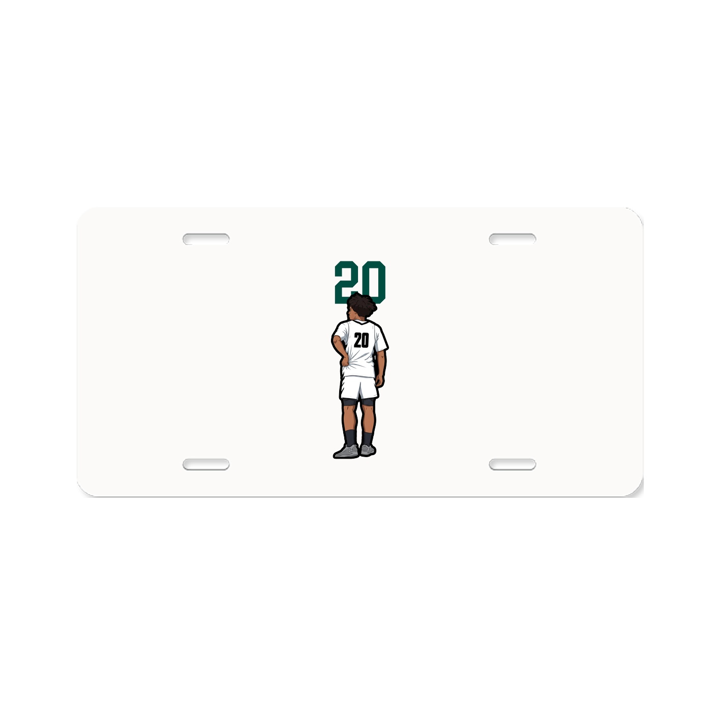 License Plate — Number Top in Classic